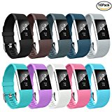 Fitbit Charge 2 Bands, AIUNIT Fitbit Charge 2 Accessory Bands Small Replacement Wristbands for Fitbit Charge 2 Bracelet Strap Band With 3pack Extra Buckles for Women Men Boys Girls