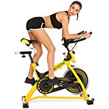 Spinning Bike Spin Pro Indoor Cycling Bike with Pulse for Health and Fitness (yellow)