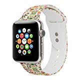Sport Band For Apple Watch 38mm, (Floral-22 38 S/M)