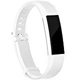 For Fitbit Alta Bands and Fitbit Alta HR Bands, Newest Adjustable Sport Strap Replacement Bands for Fitbit Alta and Fitbit Alta HR Smartwatch Fitness Wristbands White Large
