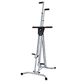 Binxin Vertical Climber Fitness Step Machines for Home Gym Exercise – 2 In 1 Climber and Exercise Bike – Adjustable Height (Silver)