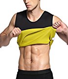 SETENOW Men’s Hot Sweat Body Shaper Tummy Fat Burner Tank Top Slimming Vest Weight Loss Shapewear Neoprene No Zip S