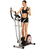 Magnetic Control Mute Compact Elliptical Cross Trainer Machine Exercise Fitness Equipment Office Home Elliptical Bike Bicycle Workout Machine with LCD Monitor