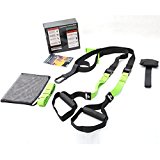 ZHSD Body weight Suspension Strap With Wall Mount Bracket Kits For Home Gym Training Portable Gym – Strength and Resistance Home Gym Training Suspension Workout Basic Kit + Door Anchor (Green)