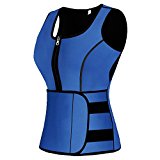 Mpeter Sweat Vest for Women, Slimming Body Shaper, Weight Loss (X-Large, Blue)