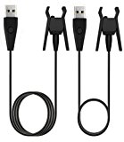 CAVN 2 Pcs Fitbit Alta Charger with Reset Button (1FT+3FT) Replacement USB Charging Cable for Fitbit Alta Smart Fitness Tracker (With Reset Button)