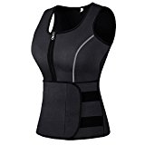 Mpeter Sweat Vest for Women, Slimming Body Shaper, Weight Loss (Large, black2)