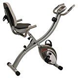 Sunny Health & Fitness Folding Exercise Bike with Magnetic Semi Recumbent Upright High Weight Capacity and Pulse Monitoring – SF-B2721 Comfort XL
