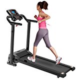 IRUN Folding Heart Rate Sensors Treadmill, Electric Support Motorized Power,Running Fitness Jogging Exercise Health Sports Machine for Home, with iPad/Phone and Cup Holder