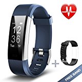 Lintelek Fitness Tracker, Heart Rate Monitor Activity Tracker with Connected GPS Tracker, Step Counter, Sleep Monitor, IP67 Waterproof Bluetooth Pedometer for Android and iOS Smartphone