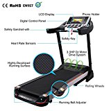 Leoneva Fitness Folding Electric Treadmill Exercise Equipment Home Gym Inclines Motorized Walking Running Machine with WIFI Color Touch Screen