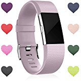 Wepro Replacement Bands for Fitbit Charge 2 HR, Buckle, Lavender, Small