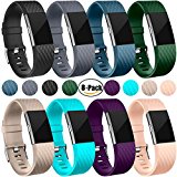 Bands for Fitbit Charge 2, 8 Pack, Large