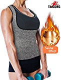 Best Sport Neoprene Sweat Sauna Vest Workout Tank Top Shirt Waist Trainer Hot Body Shaper Training Cincher Corset Weight Loss (Gray Neoprene Shirt Vest, M (US 8-10))