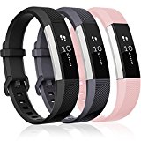 GEAK for Fitbit Alta HR Bands, Replacement Bands for Alta,3 Pack,Small,Gray Black Pink