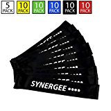 Synergee 10 Pack Mini Band Resistance Loop Exercise Bands Black X-Heavy Resistance