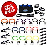 Bodylastics Stackable 12pcs, 14pcs, 19pcs and 31pcs MAX Tension Resistance Bands Sets Include 5, 6, 7 or 12 of Our BEST Quality Anti-Snap Exercise Bands. (31 Pcs – 404 lbs, One Bag)