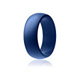 ROQ Silicone Wedding Ring For Men Affordable Silicone Rubber Band, Blue – Size 11