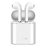 Wireless Earbuds,Bekhic Bluetooth Headphones Headset Stereo Earphone Cordless Sport Headsets for Apple AirPods iphone X/8/7/7 plus/6/6s plus Android, Samsung, Galaxy with Charging Case -white (2b)