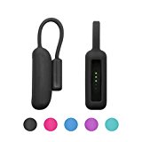 BeneStellar Fitbit Flex 2 Silicone Clip Holder, Silicone Clip Holder Built-in Smart Strong Magnetic Clasp Strap for Fitbit Flex 2,No Tracker (1-Pack Black)