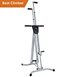 Tomasar Vertical Climber Machine Folding Stepper Machine for Home Gym Exercise Fitness Workout [US STOCK] (Silver)