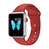 Sport Band For Apple Watch 42mm 38mm(42ML Red)