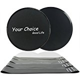 Your Choice Fitness Gliding Discs and 4 Exercise Bands from Fitness Equipment to Core, Glutes, Abs Fitness