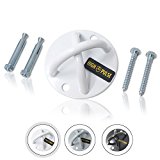 High Pulse X Wall Mount Fitness Anchor – Solid Steel Wall and Ceiling Mount Bracket for Suspension Straps, Resistance Bands, Battle Ropes, and other Body Weight Training Equipment (White)