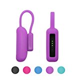 BeneStellar Fitbit Flex 2 Silicone Clip Holder, Silicone Clip Holder Built-in Smart Strong Magnetic Clasp Strap for Fitbit Flex 2,No Tracker (1-Pack Purple)