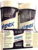 Wipex Natural Gym & Fitness Equipment Wipes for Personal Use, Lavender & Vinegar – Great for Yoga, Pilates & Dance Studios, Home Gym, Peloton Bike Wipes, Sports, Spas and more (4 Pack/300 Wipes)