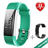 Lintelek Fitness Tracker, Heart Rate Monitor Activity Tracker with Connected GPS Tracker, Step Counter, Sleep Monitor, IP67 Waterproof Bluetooth Pedometer for Android and iOS Smartphone