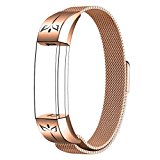 Swees For Fitbit Alta HR and Alta Band Metal Small & Large (5.5″ – 9.9″), Milanese Stainless Steel Replacement Band for Fitbit Alta HR and Alta Women Men, Silver, Black, Rose Gold, Colorful, Champagne