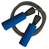 YZL Adjustable Jump Rope Wire with Carrying Pouch by Fitness Factor Ergonomic, Durable, and Easy to Adjust Premium Jump Rope for Men,Women,Children of All Heights and Skill Levels (Blue Wire Rope)