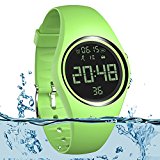 3D Pedometer Watch Sport Wristband IP68 Swimming Water-resistant Fitness Tracker with Accurately Track Steps/Distance/Calorie/Clock/Timer[No App No Phone need]for Walking Running Kid Men Women(Green)