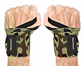 Wrist Wraps by Rip Toned (Green Camo-Less Stiff)