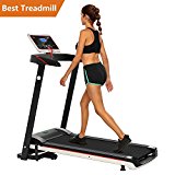 Folding Electric Treadmill Incline Motorized Running Machine Home Gym Exercise (Classic treadmill-Black)