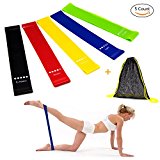 Resistance Bands, UJoylify Exercise Bands for Women – Resistance Loop Bands for Legs and Butt – Workout Bands for Home GYM Fitness,5 Set with Carry Bag