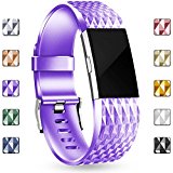 GEAK For Fitbit Charge 2 Bands,Replacement Bands for Fitbit Charge 2,Diamond Lavender,Small