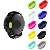 LDFAS Fenix 5/5S/5X Charger Port Protector, Silicone Dust Plug Anti-dust Plugs for Garmin Fenix 5S/5/5X/Vivoactive 3/Vivosport/Forerunner 935/Approach S60/D2 Charlie/Quatix 5 Smartwatch(10 PACK)