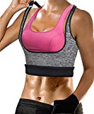 LODAY Womens Shapewear Weight Loss Neoprene Sauna Sweat Waist Trainer Corset Tank Top Vest Sport Workout Slimming Body Shaper (Grey(Adjustable Straps Vest), 3XL(US 22))