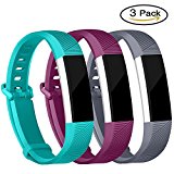 iGK For Fitbit Alta Bands and Fitbit Alta HR Bands, Newest Adjustable Sport Strap Replacement Bands for Fitbit Alta and Fitbit Alta HR Smartwatch Fitness Wristbands Teal Gray Plum Large