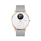 Nokia | Steel HR Hybrid Smartwatch – Activity Tracker, Heart Rate Monitor, Sleep Monitor, Water Resistant Smart Watch – Grey Silicone Band (Rose Gold/White, 36mm)