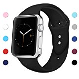 iGK Sport Band for Apple Watch, Soft Silicone Sport Strap Replacement Bands for iWatch Apple Watch Series 3, Series 2, Series 1 S/M M/L 42mm 38mm