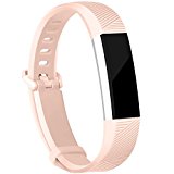 For Fitbit Alta Bands and Fitbit Alta HR Bands, Newest Adjustable Sport Strap Replacement Bands for Fitbit Alta and Fitbit Alta HR Smartwatch Fitness Wristbands Pink Large