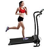 Water-chestnut 500W Folding Portable Motorized Exercise Treadmills (250LBS Bearing Weight, Black)