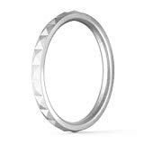 ThunderFit Thin and Stackable Silicone Rings, 8 Pack Silicone Wedding Bands for Women – Diamond Pattern (Silver, 4.5-5 (15.7mm))