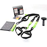 ZHSD Body weight Suspension Strap With Wall Mount Bracket Kits For Home Gym Training(Complete Full Body Workouts Kit) (Green)