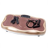 EXEFIT Vibration Platform Machine Power Plate Whole Body Therapy Shake Massager – Remote Control/Bluetooth Music/USB Connection/Adjustable Speed(Max Afford 330lbs) (Gold)