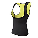 Eleady Womens No Zipper Hot Sweat Slimming Neoprene Shirt Vest Body Shapers For Fat Burner (3XL Fits 44.0-48.0 Waistline, Black)