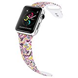 VODKE for Apple Watch Bands, Soft Silicone Strap Replacement iWatch Wristbands for Apple Watch Sport Series 3 Series 2 Series 1 Type-F1 42mm S/M